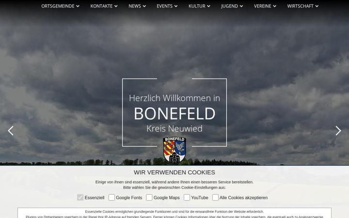 Website-Vorschau: Gemeinde Bonefeld