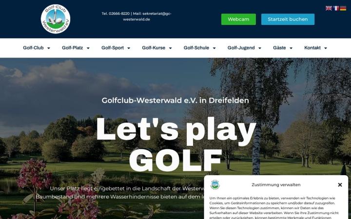 Website-Vorschau: Golf-Club Westerwald