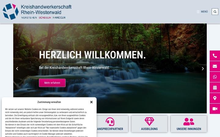 Website-Vorschau: Kreishandwerkerschaft Rhein-Westerwald